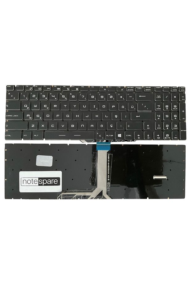 Msi ile Uyumlu GT63 Titan 8RG-041XTR Notebook Klavye Işıklı Siyah TR RGB Kontrollü Versiyon - 1