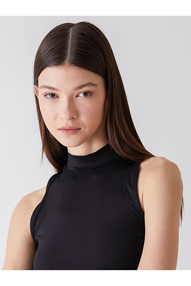 Dik Yaka Top Siyah Atlet - 4