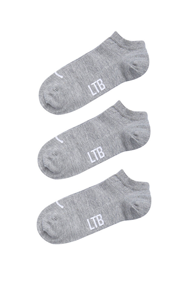 3'lü Paket Gri Çorap - 2