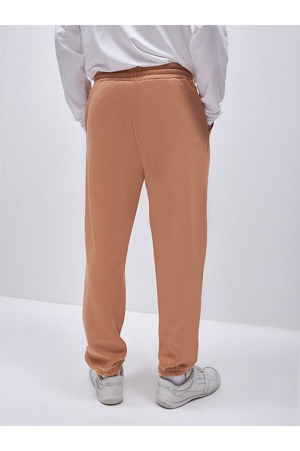Sloganlı Jogger Camel Eşofman - 3