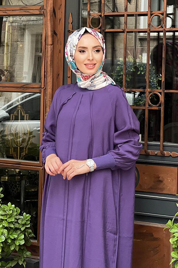 İNVEE Elbise 6936 Mor - 3