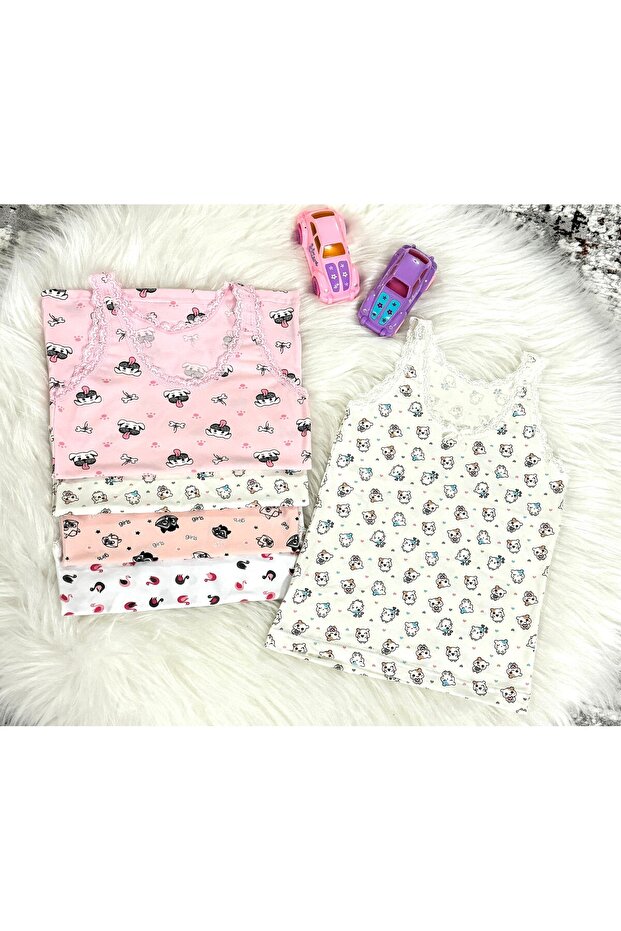 Girl's Thick Strap Athlete 100% Cotton 5 Pieces