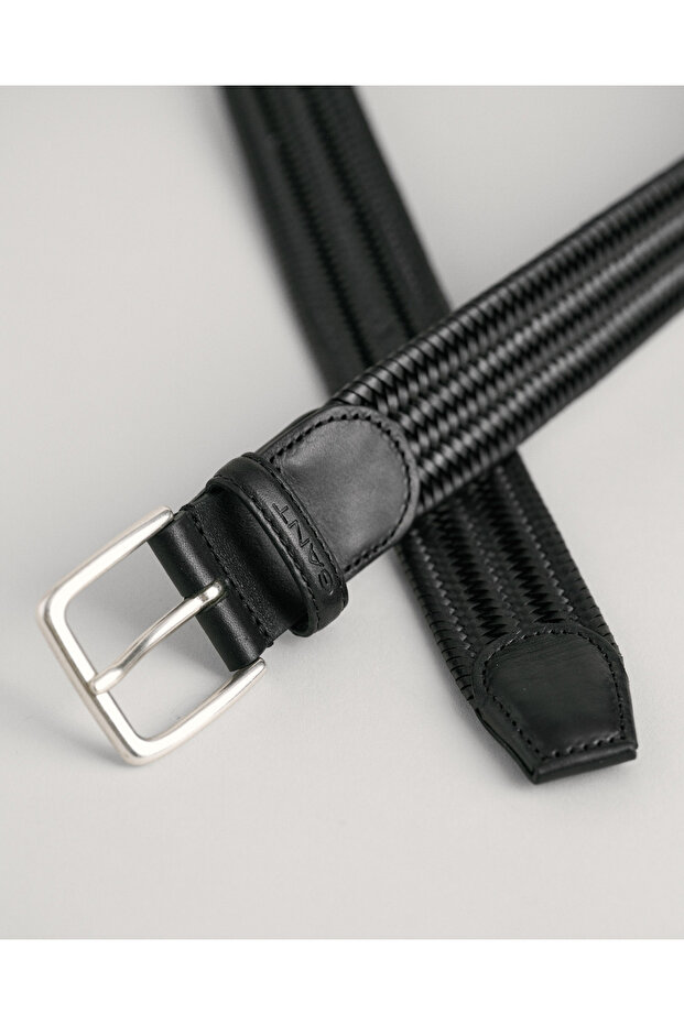 Erkek Siyah Regular Fit Logolu Kemer - 3