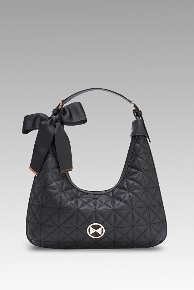Kelly Black Quilted Women's Hand and Shoulder Bag