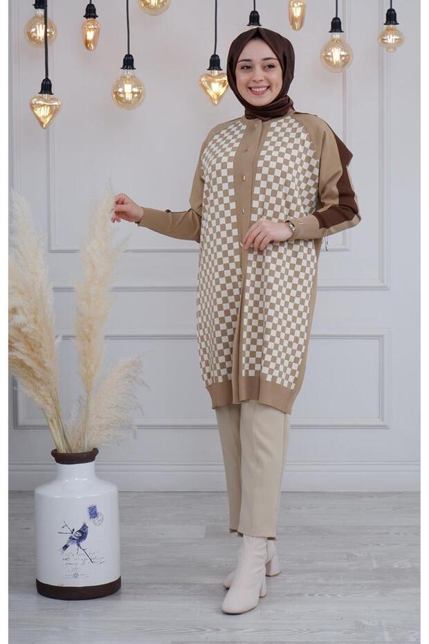 İNVEE Hırka 6891 Camel - 4