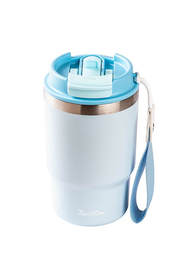 050-01-MAVİ 2Sİ 1 ARADA KAPAKLI TERMOS BARDAK 480ML - 1