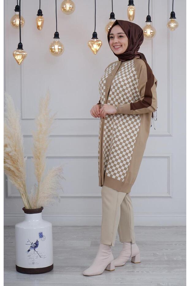 İNVEE Hırka 6891 Camel - 3
