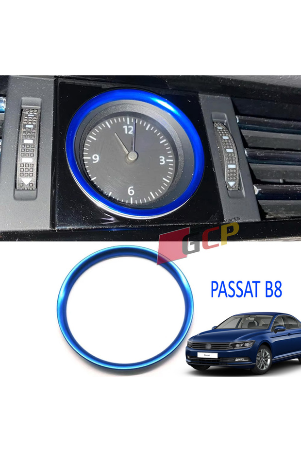 إكسسوارات داخلية من Passat B8 - حلقة إطار الساعة باللون الأزرق