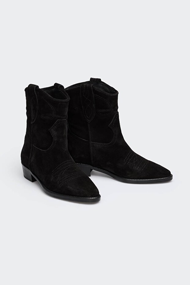 Ause Siyah Süet Kadın Bot - 2