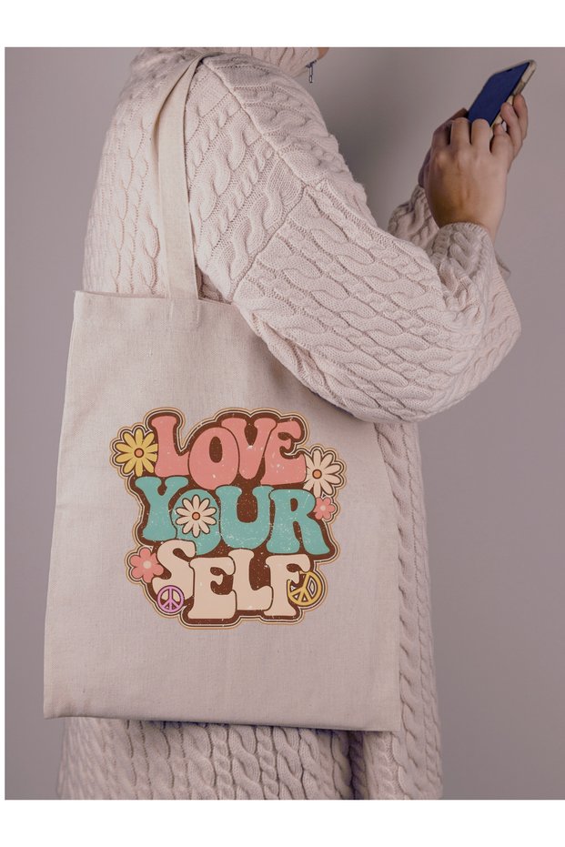 Love Your Self Bohemian, Retro Shoulder Bag Tote Bag Cloth Bag