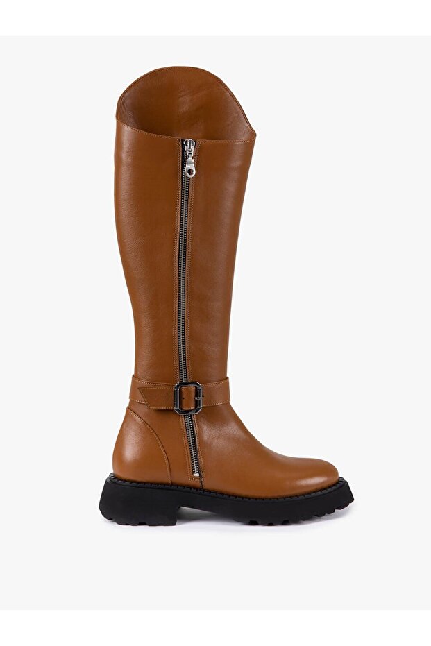 Ginav Taba Deri Kadın Çizme - 1
