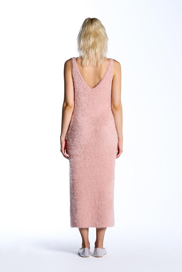 Pembe Triko Elbise - 5