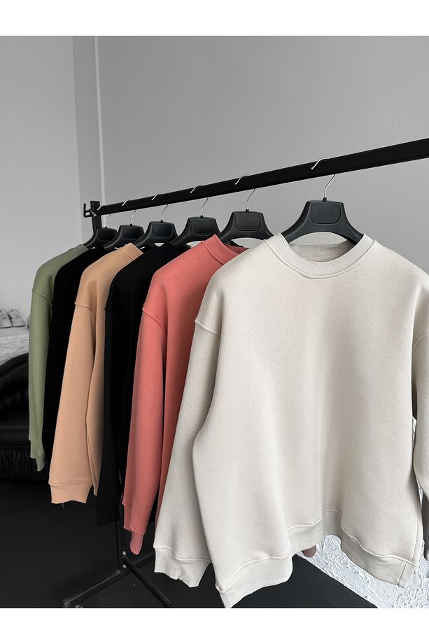 Açık Kahve Basic Sweatshirt BY-058 - 5