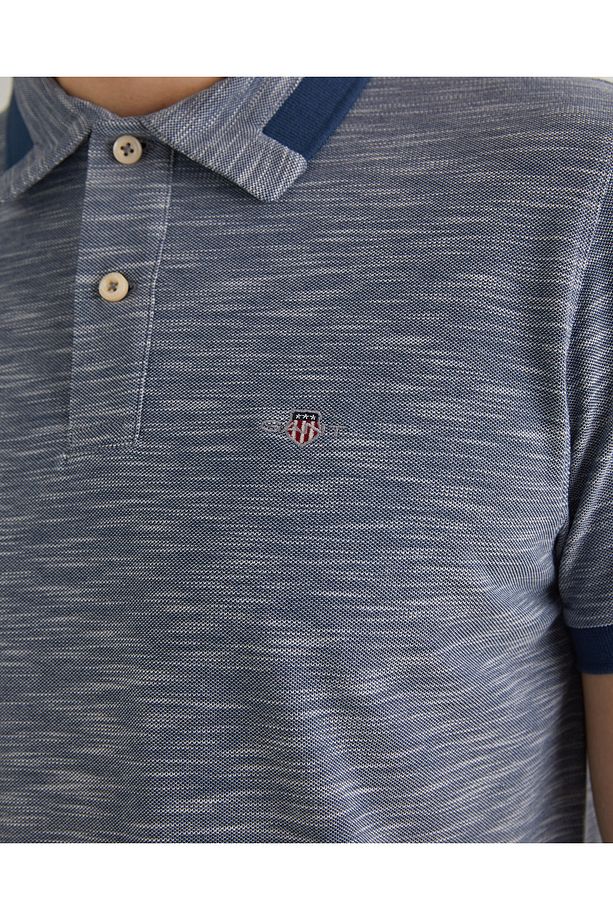 Erkek Mavi Regular Fit Logolu Polo - 5