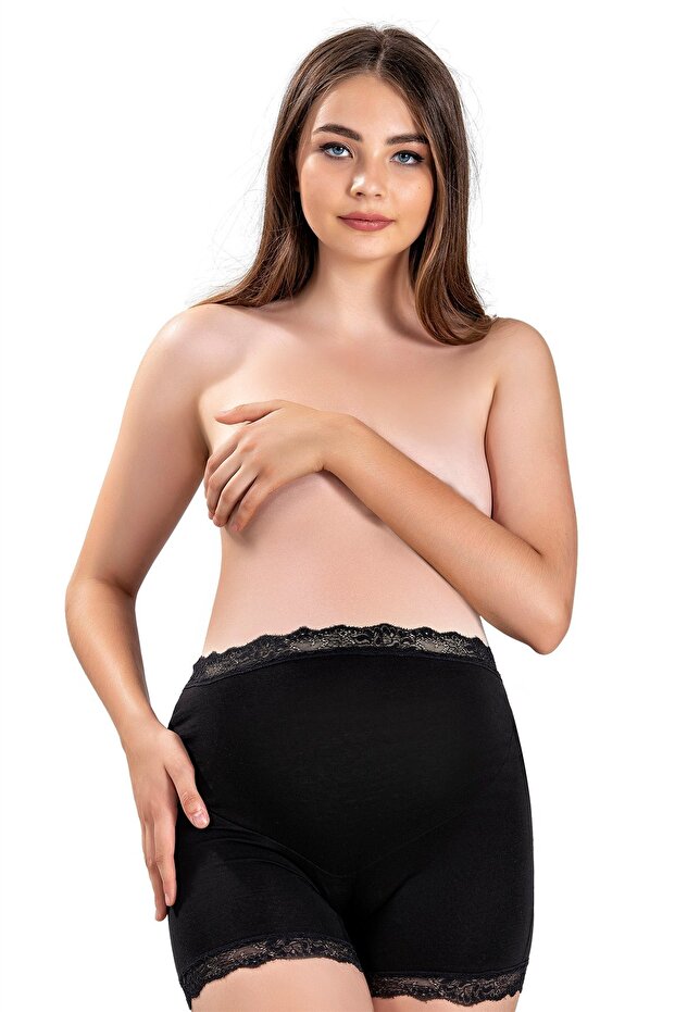 Siyah Hamile Dantelli Boxer 663 - 1