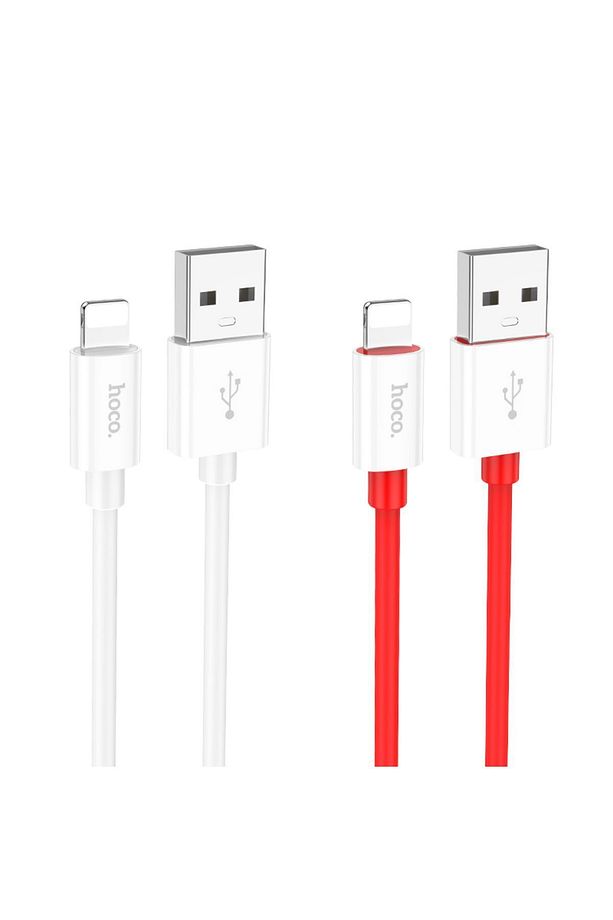 X87 2.4a Iphone Uyumlu Lightning To Usb Hızlı Şarj Veri Kablosu Kırmızı 1 Metre - 7