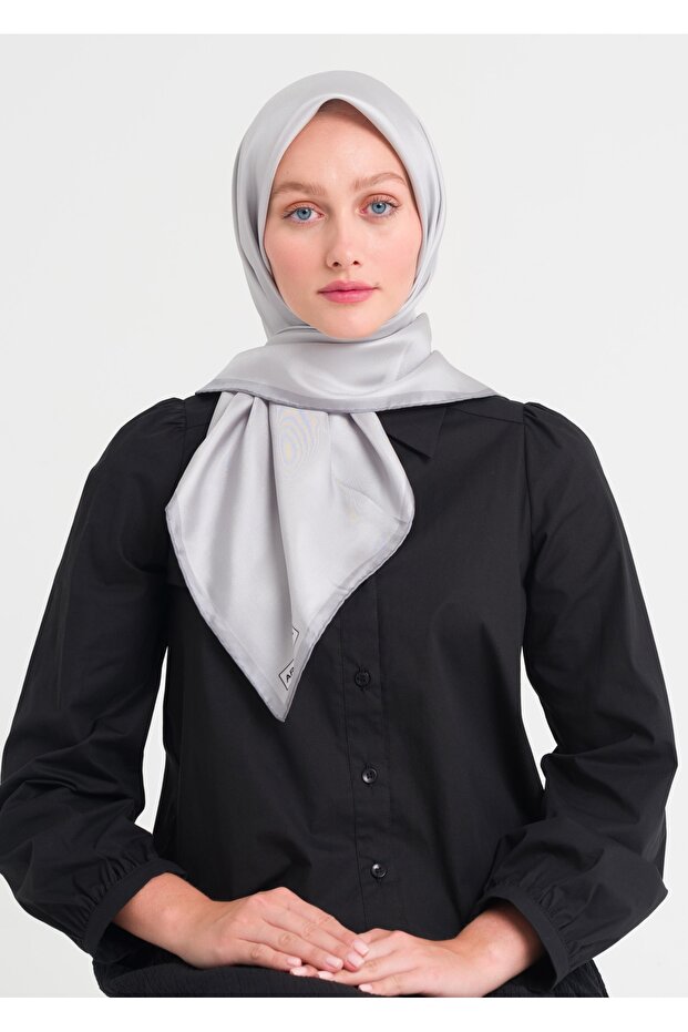 5676 Twill İpek Eşarp V1 - 1