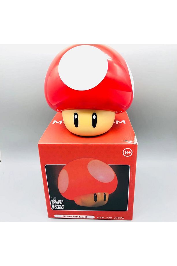 Super Mario Mantarı Gece Lambası, Usb Şarjlı, Taşınabilir, Sesli Dekoratif Lamba - 3