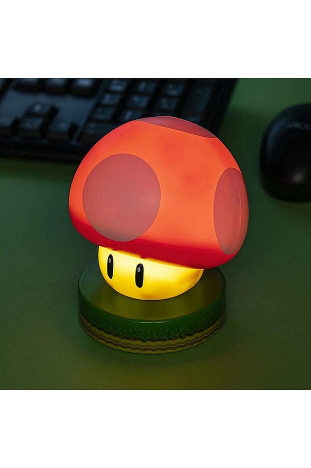 Super Mario Mantarı Gece Lambası, Usb Şarjlı, Taşınabilir, Sesli Dekoratif Lamba - 7
