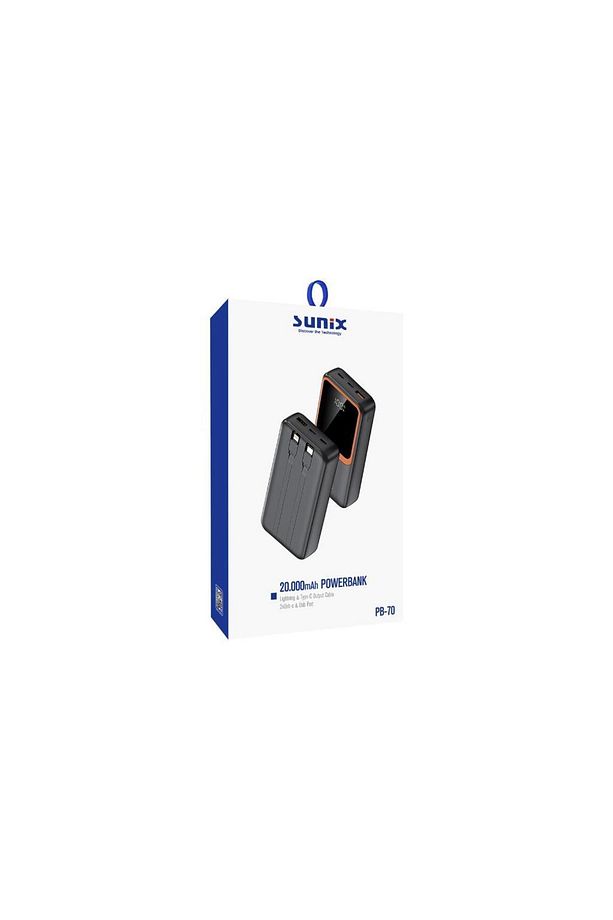 20000 Mah Lightning Type-c Çıkışlı Dijital Göstergeli Powerbank Siyah Pb-70 - 2
