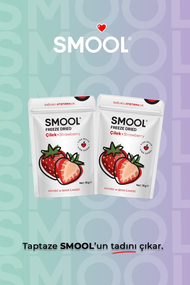 Freeze Dried Strawberry Pack of 2 - 2 Pack Strawberry Pack (15 Gr X2) Freeze Dried Fruit