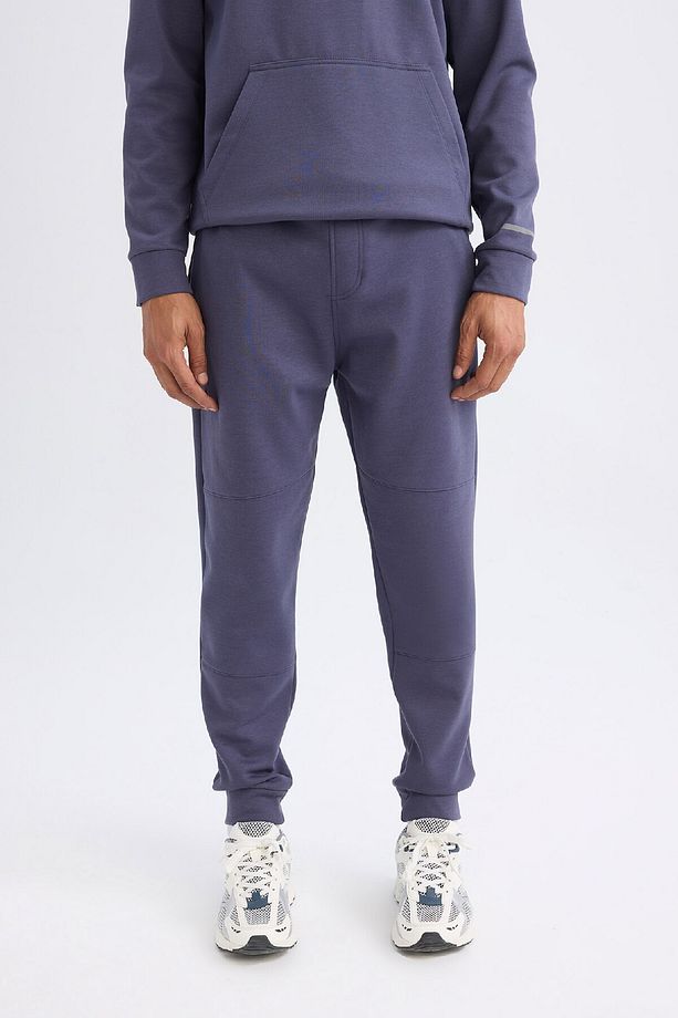 Fit Jogger Eşofman Altı Skuba Dalgıç Kumaş Standart Fit Beli Bağcıklı Lastikli Paça - 4