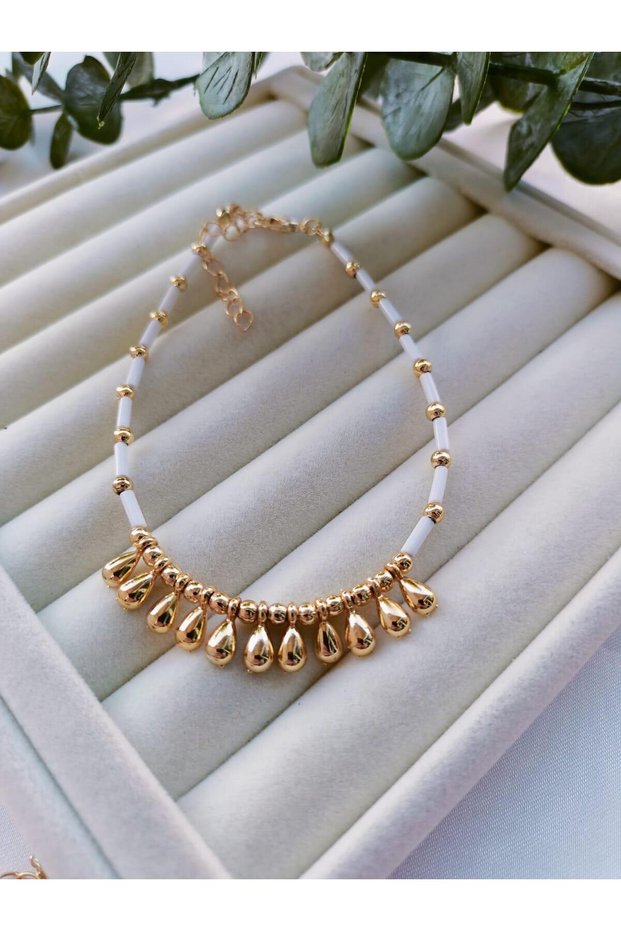 Gold Heeled Mother of Pearl Anklet Pipe