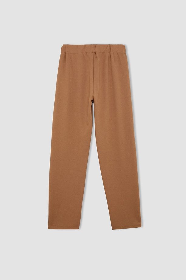 Pantolon Straight Fit Lastikli Bel Piliseli Basic Düz D4405ax24wn - 3