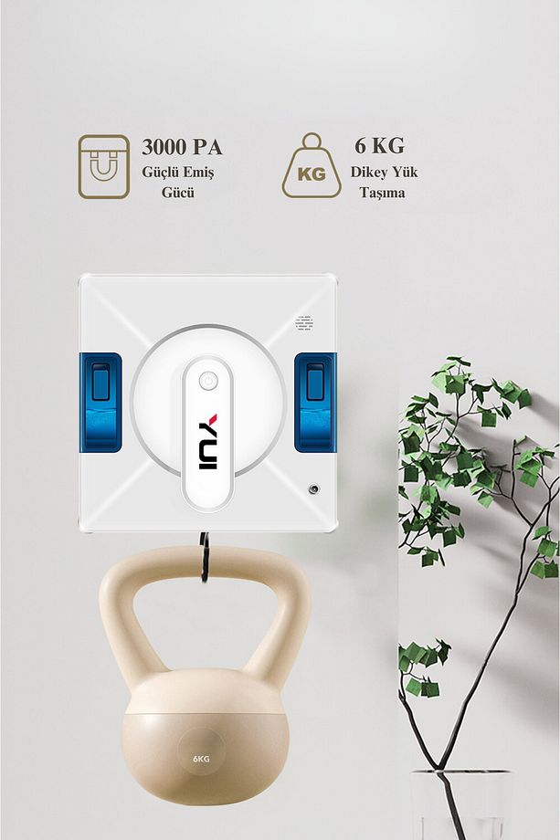 Cs16 Pro Plus 2024 Kumandalı -smart Uygulamalı Su Püskürtme 3000 Pa Akıllı Cam Silme Robotu - 6
