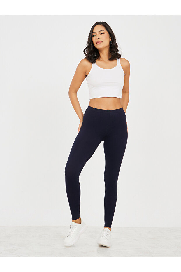 طماق الخصر المرنة الأساسية - 2