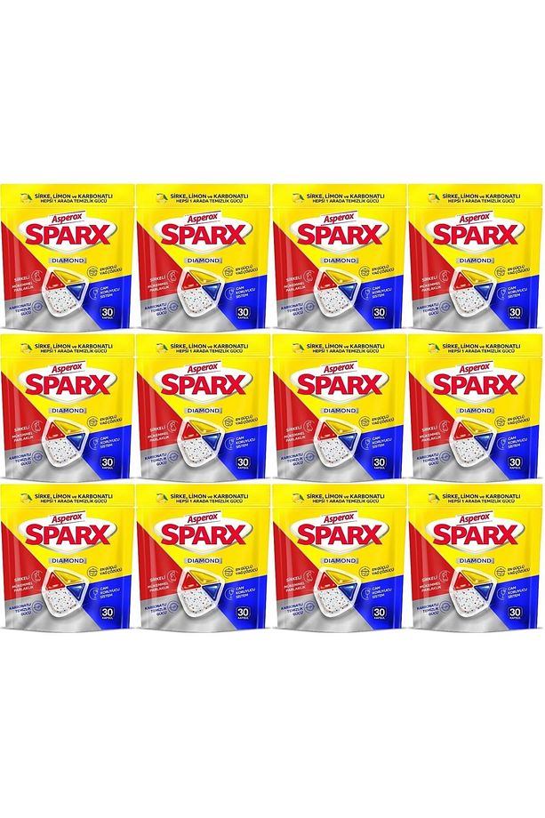 Sparx Bulaşık Makinesi Kapsülü 360 Adet Hepsi 1 Arada (SİRKE-LİMON-KARBONATLI) (12PK*30) - 1