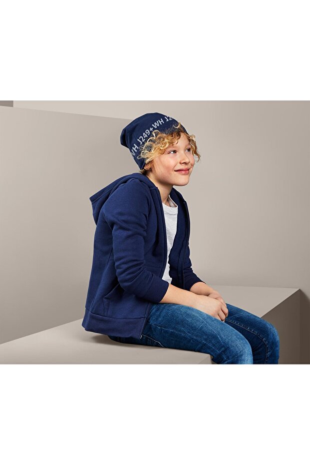 Erkek çocuk çift Taraflı Şapka، Koyu Mavi - 1