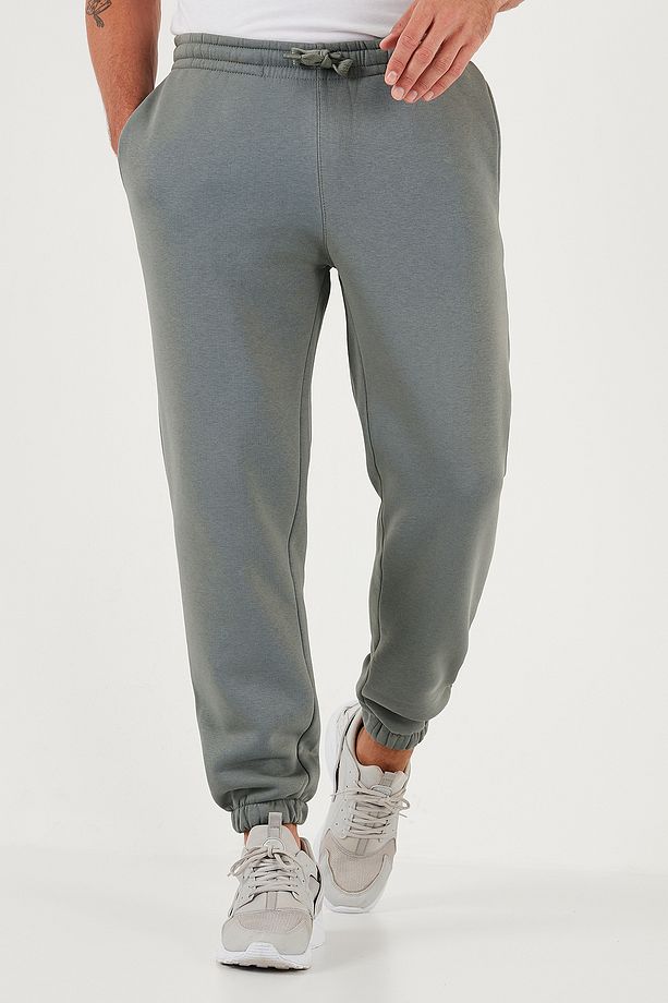 Pamuklu Regular Fit Normal Bel Lastikli Paça Cepli Eşofman Altı Erkek EŞOFMAN ALTI 59080153W - 4