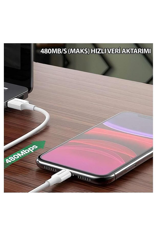 UTC02 60W 20cm TPE USB to Type-C Hızlı Şarj ve Data Kablosu - 4