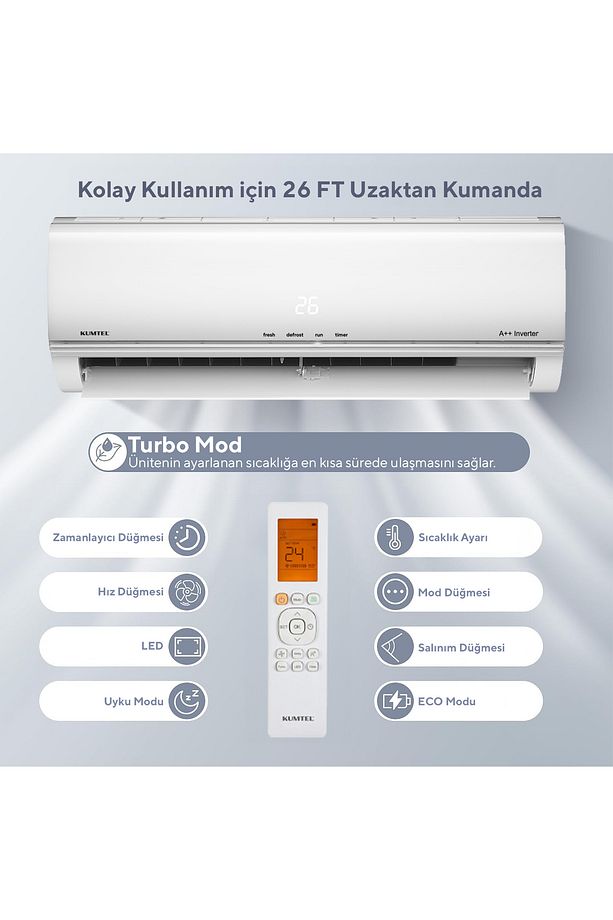 Matsu A 12.000 Btu Inverter Duvar Tipi Split Klima - Kmsac-12 - 5
