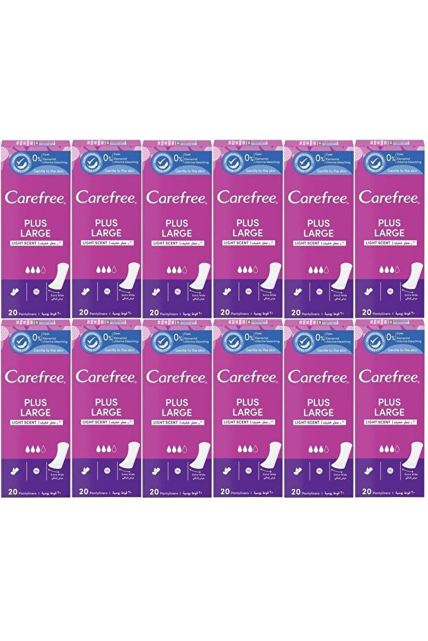 O.B Carefree - فوط يومية معطرة خفيفة، كبيرة جدًا 240 قطعة (12PK*20)