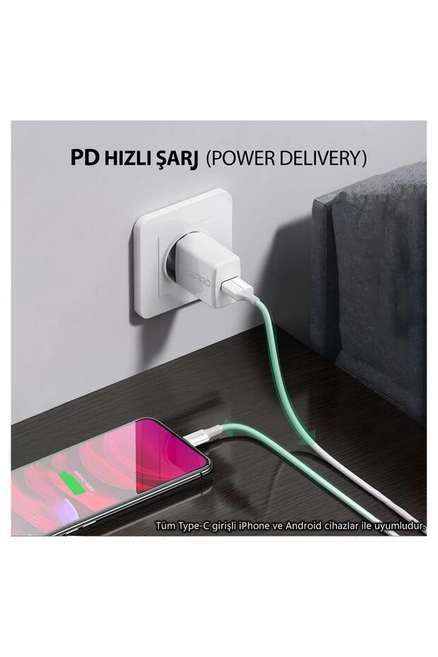 UTC20 45W 2m TPE USB to Type-C Hızlı Şarj ve Data Kablosu - 4