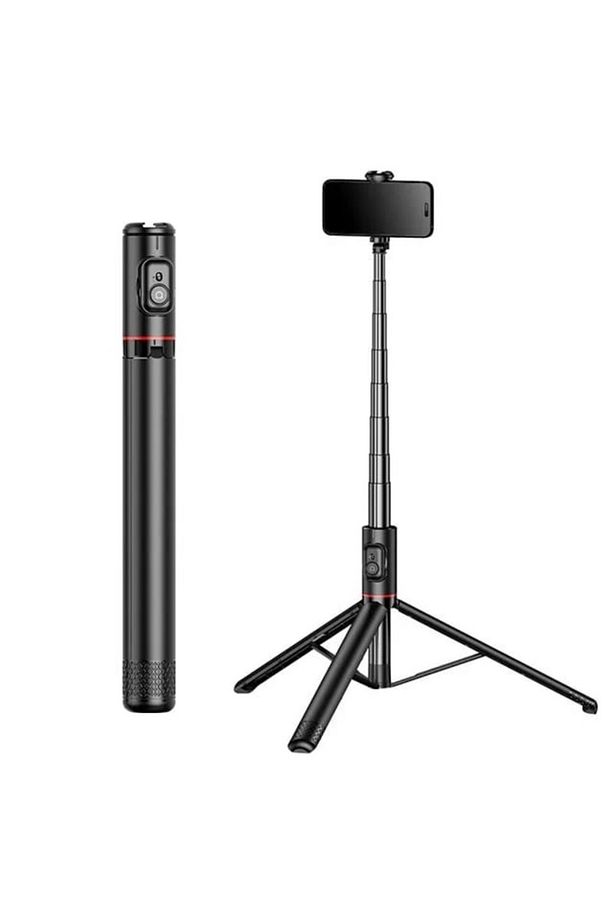 183 cm Bluetooth Kumandalı Katlanabilir Selfie Çubuğu Alüminyum Taşınabilir  Sağlam Tripod - 8