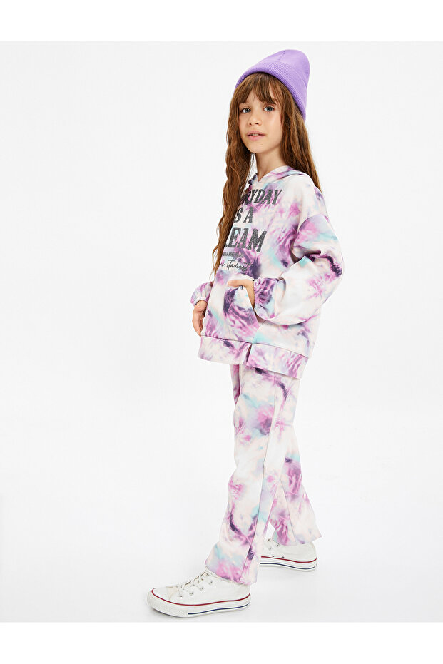 Jogger Sweatpants Batik Patterned Pocket Elastic Waist