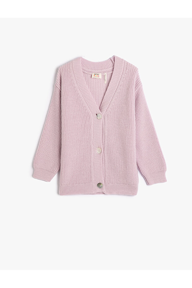 Cardigan Knitwear Basic V-Neck Buttoned Low Shoulder