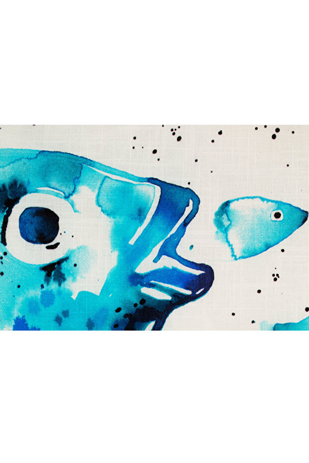 وسادة مستطيلة من القطن مملوءة بالألياف بنمط الدنيس - 5