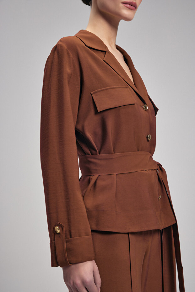 Belden Bağlamalı Gömlek - 2