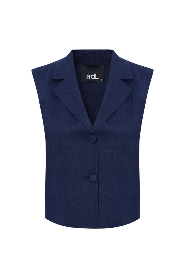 Crop Keten Yelek - 7