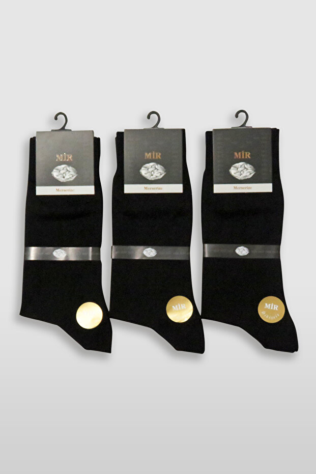 Erkek Merserize Çorap/düz/3’lü - 1