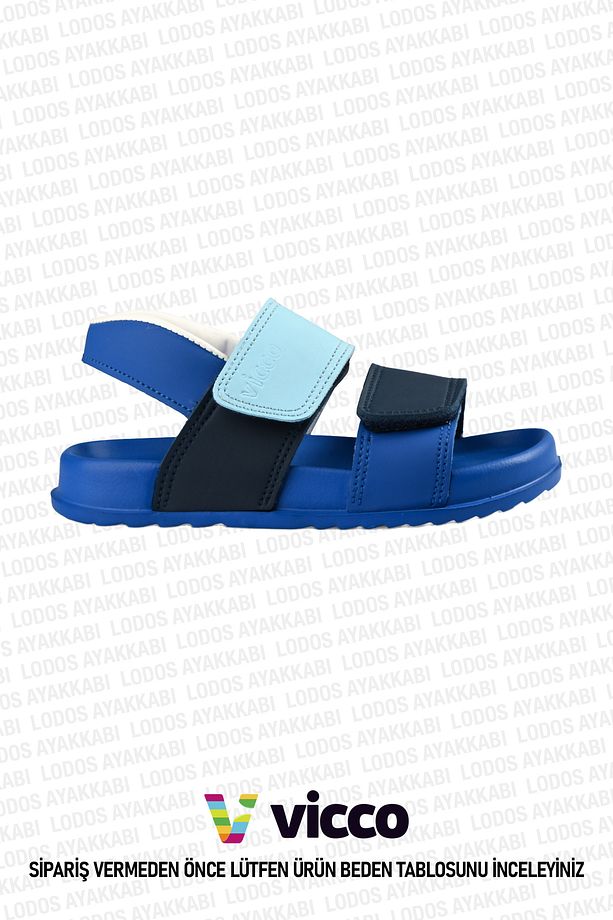 Krixi Model Erkek Bebek ve Çocuk Sandalet Saks Mavi - 2
