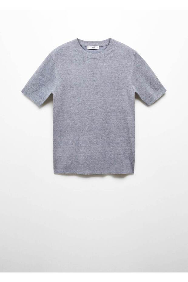 Pamuklu dokuma tişört - 3