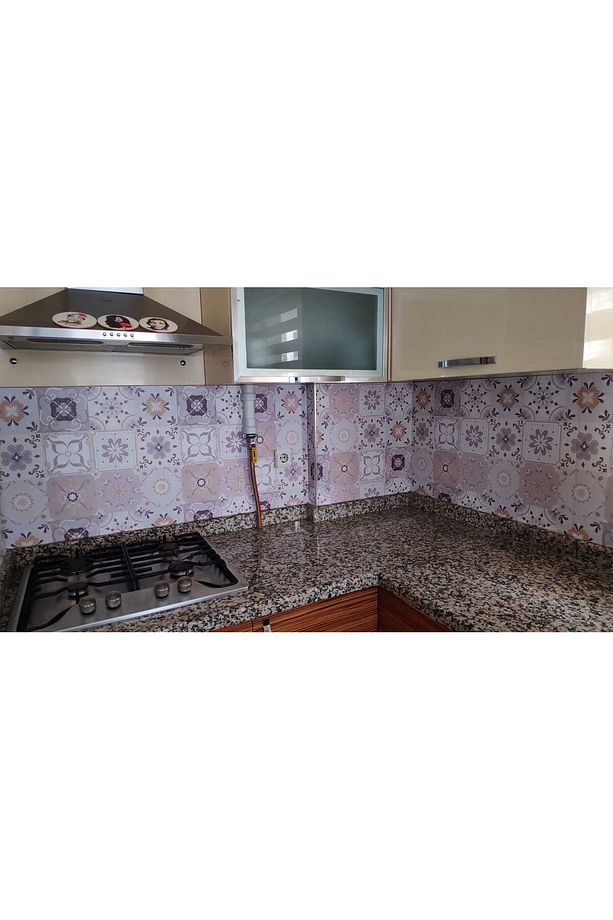Mutfak Tezgah Arası Kendinden Yapışkanlı Folyo Kaplama Taş Desen Soft Vintage 60cmx100cm - 5