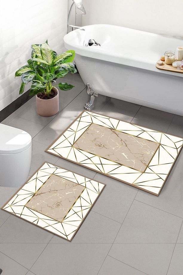 Kaymaz Taban, Yıkanabilir Lavabo Önü Paspası, Banyo Paspası, Duşakabin Önü Paspası (07) - 1