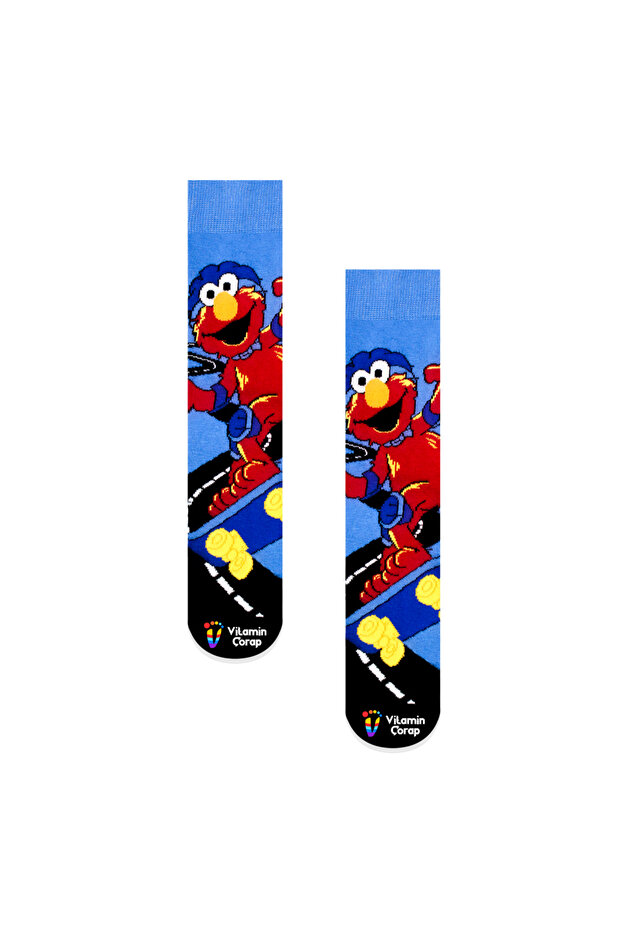 Elmo Skateboard Colorful Socks