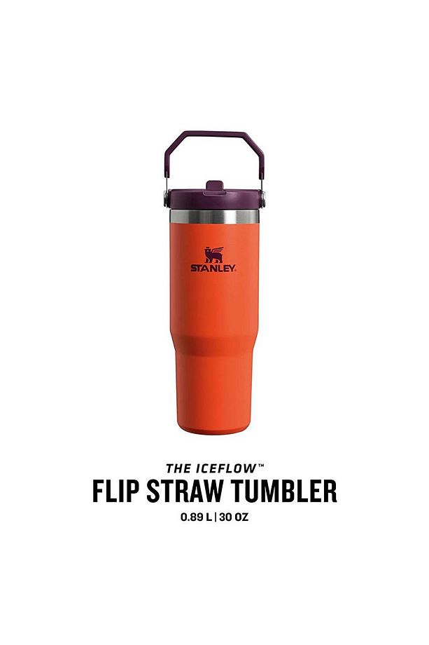 The IceFlow Flip Straw Pipetli Termos Bardak 0,89 LT Tigerlily - 2